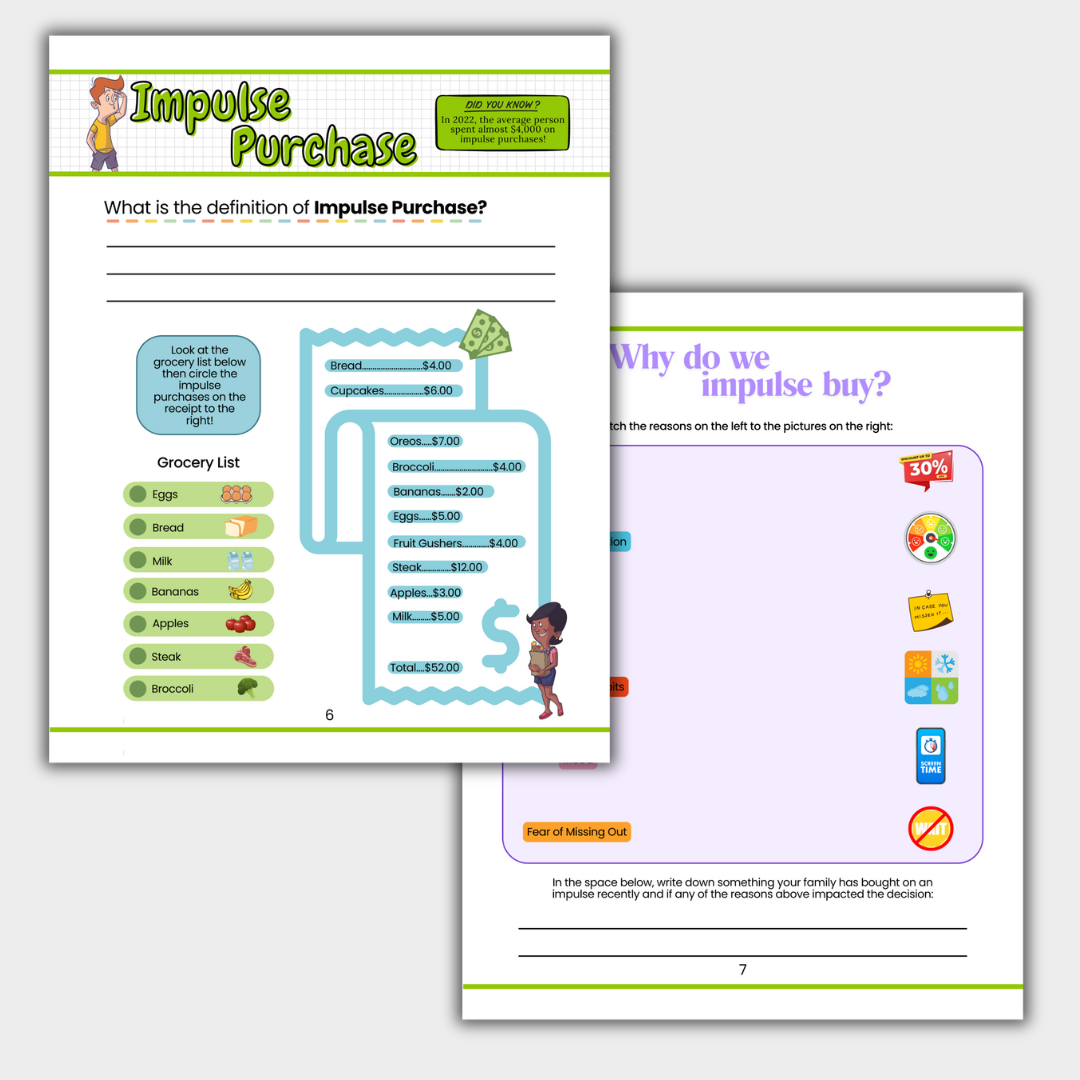 Spending and Saving Worksheets Downloadable