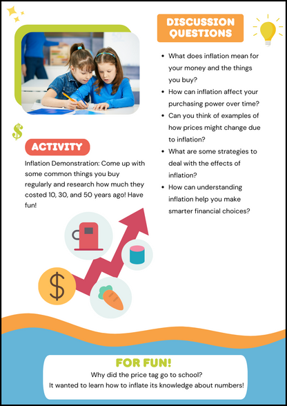 41 Financial Conversation Starters for the Classroom Downloadable