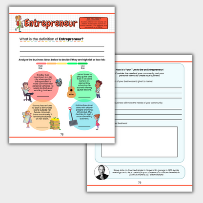 Entrepreneurship Worksheets Downloadable