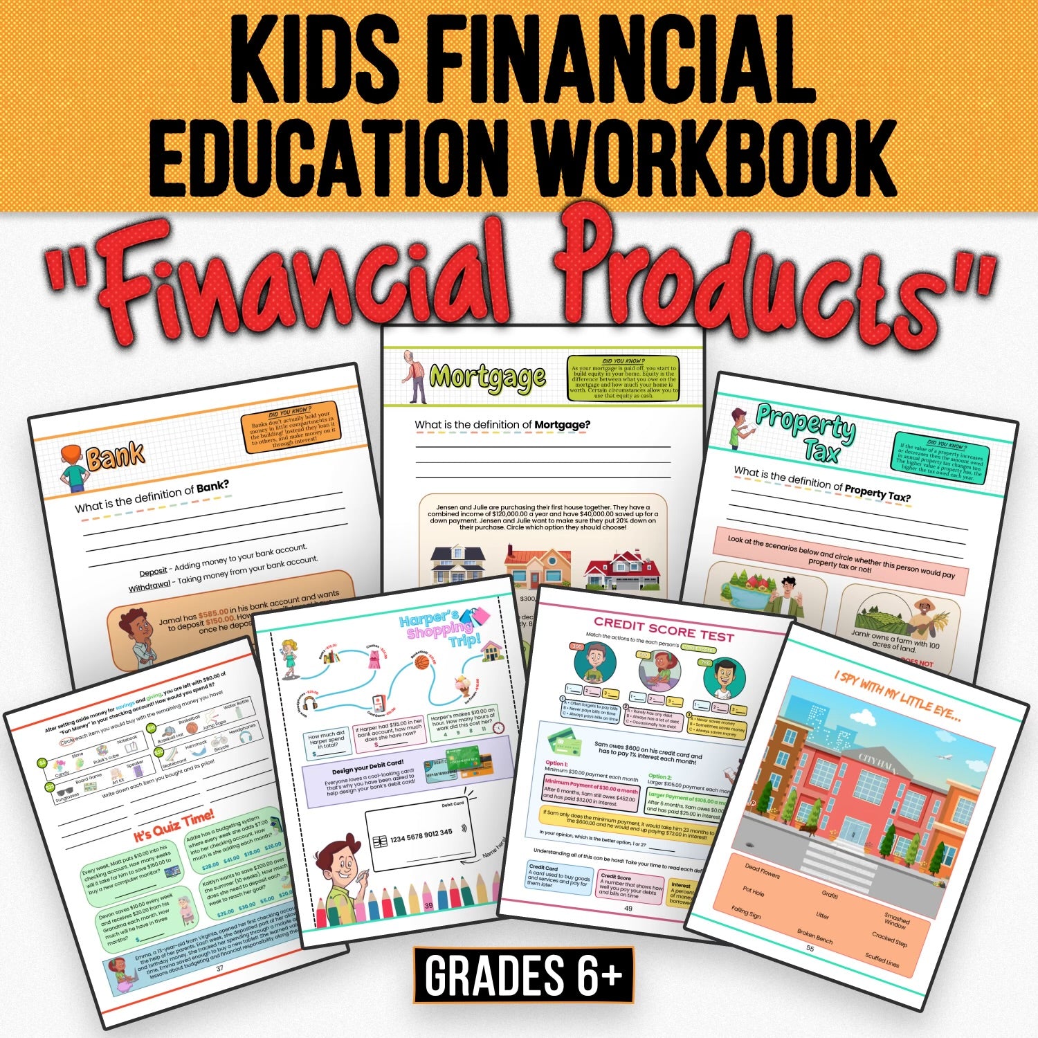 Financial Products Worksheets Downloadable